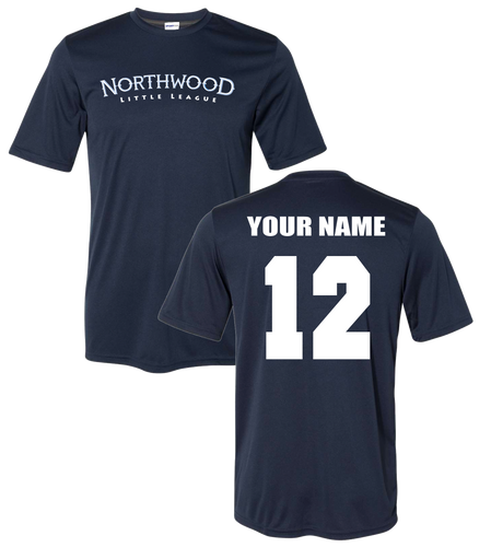 Northwood Little League Dri Fit Adult Tee with Name and Number (ADULT)