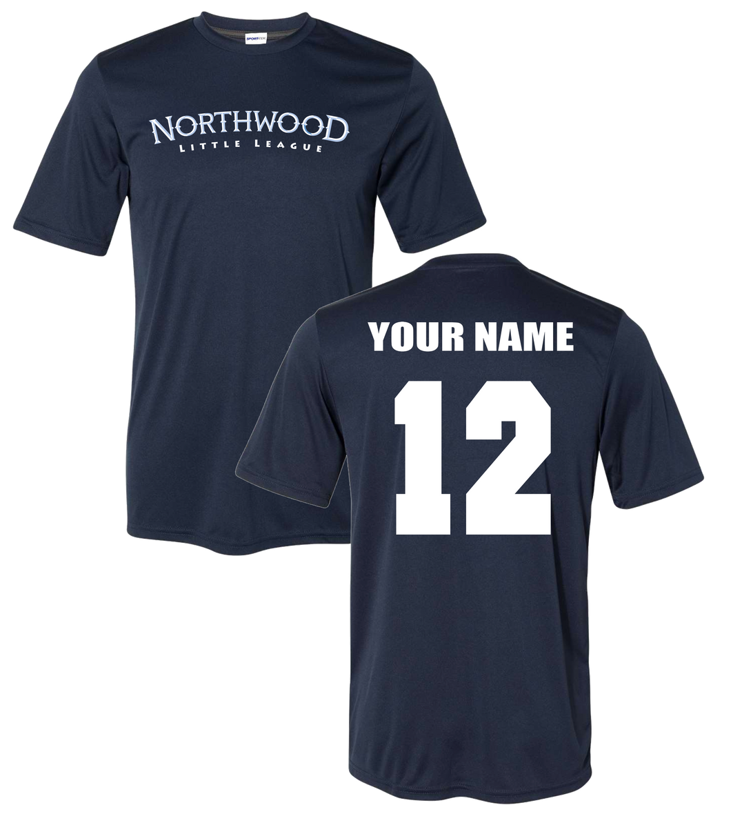 Northwood Little League Dri Fit Adult Tee with Name and Number (ADULT)