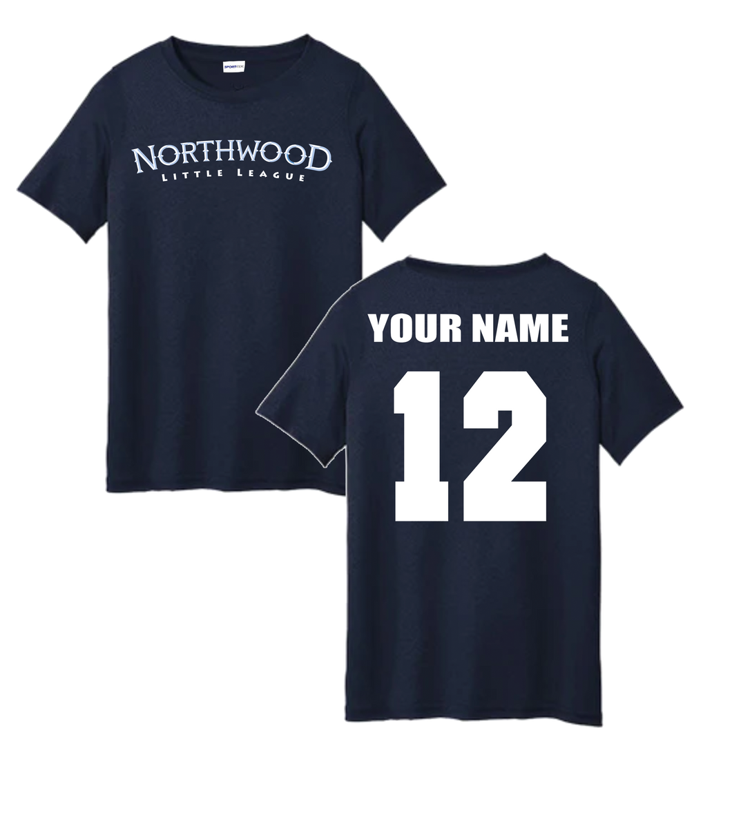 NWLL - Dri Fit Tee with Name and Number (YOUTH)